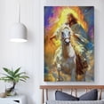 thumbnail image 5 of Jesus Riding A White Horse Wall Art Canvas Poster Wall Art Picture Prints Hanging Photo Gift Decor Home Posters Artworks 20x30inch(50x75cm), 5 of 6