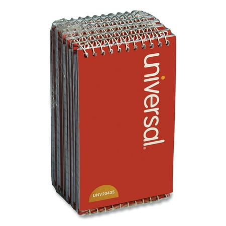 Universal Wire Bound Memo Book, Narrow Rule, 3" x 5", White, 50 Sheets, 12 Per Pack