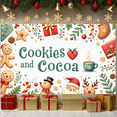 thumbnail image 6 of Festive Cookies Cocoa Banner Snowflake Christmas Display Snowman Reindeer Holiday Backdrop for Christmas Party Winter Gathering Holiday Celebration, 6 of 9