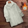 thumbnail image 3 of QTISFD Women's Fleece Jackets Zipper Stand Collared Long Sleeve Fuzzy Fluffy Plush Coats Fall Winter Solid Comfy Warm Long Sherpa Jackets, 3 of 9