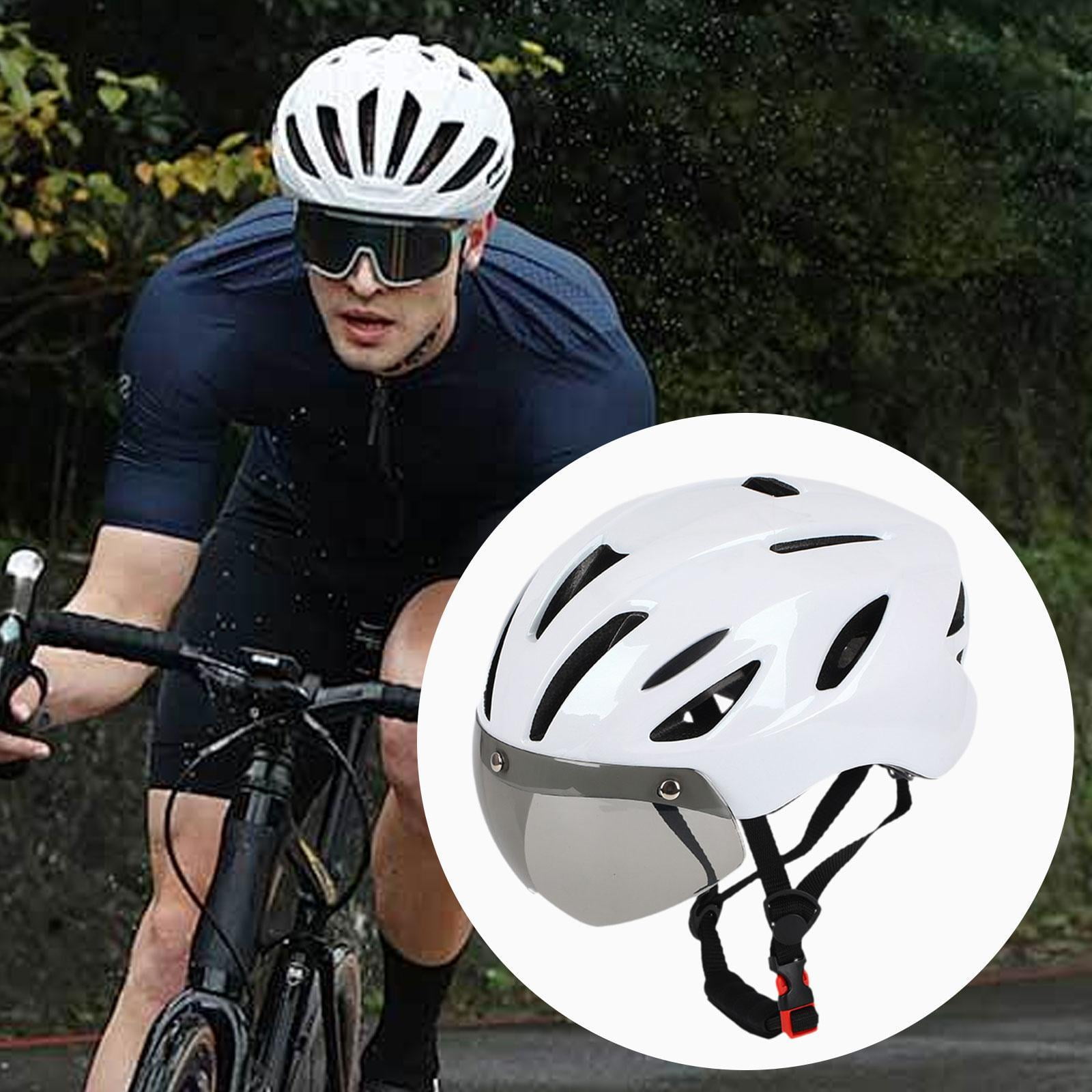 Baoblaze Bike Helmet Hat Equipment Detachable Padded Ventilation Cycling Helmet with Visor for Mountain Bike Road Bike Cycling Outdoor White