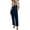 Navy, variant on Lilgiuy Women Summer Sleeveless High Waisted Solid Color Straight Pants Romper Pants Jumpsuits Belt Navy 6(M) Winter Fashion 2022