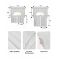 thumbnail image 5 of White Burlap Texture Swag Curtains for Living Room/Bedroom Windows, Farmhouse Vintage White Kitchen Curtains and Valances Set 36 Inch Length, Light Filtering Swags Valance Curtain Panels, 5 of 5
