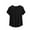 Black, variant on Plebaso Women's Plus Size Pajama Tops Solid Color Loose Short Sleeve T-Shirts Soft Sleep Shirts for Women