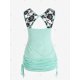 thumbnail image 3 of Tank Top de Escote Pico con Panel de Encaje de Talla Grande Rosegal  Camisetas sin mangas de talla grande, 3 of 5