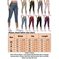 thumbnail image 2 of Women Yoga Capris Butt Lifting Leggings with Pockets Workout Stretch Buttery Soft Tights Slim Fit Tummy Control Pants, 2 of 3