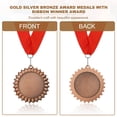 thumbnail image 4 of Uxcell Award Medal, Prize Winner Medal with Red Neck Ribbon Medal for Sport Bronze, 4 of 7