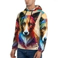 thumbnail image 3 of Cauagu Colorful Art Dog for Men's Pullover Hooded Sweatshirt Athletic Casual Hoodie Aautumn Hoodie Sweatshirt for Men Pullover Casual Hooded Sweatshirt-4X-Large, 3 of 7