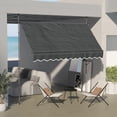 thumbnail image 2 of Outsunny 10' x 4' Retractable Awning, Freestanding & Non-Screw, Dark Grey, 2 of 10