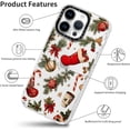 thumbnail image 4 of 2 Packs Christmas Transparent Print Phone Case for iPhone 14 Pro Max 6.7", Aesthetics Pattern Design Soft Silicone Xmas Cases, Shockproof Bumper Protector Camera Girls Women Cover, Gift, 4 of 5