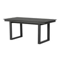 thumbnail image 2 of WestinTrends Paloma 68" Outdoor HDPE Modern Rectangular Patio Dining Table With Umbrella Hole, Gray, 2 of 10