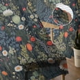 thumbnail image 5 of Sheer Curtains 72 inches Long, Vintage Flowers Floral Botanical Leaves Light Filtering Sheer Window Curtains Rod Pocket Voile Drapes for Bedroom Living Room, 52"W x 72"L 2 Panels, 5 of 7