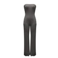 thumbnail image 5 of aidice Jumpsuits for Women Ribbed Off-Shoulder High Waisted Slim Fitting Workout Pants Rompers Pockets, 5 of 5