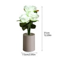 thumbnail image 2 of LED Flower Lamp for Women - Artificial Orchid in White Pot with 3 Realistic Branches, Cordless Table Night Light for Bedroom, Romantic Gift for Wife, Mom, Home Living Room Decor, 2 of 6