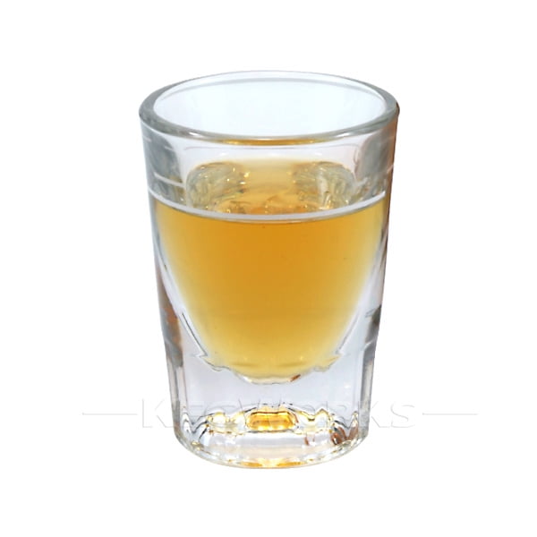 Anchor Hocking Whiskey Shot Glass 2 oz with 1 oz Cap Line by KegWorks
