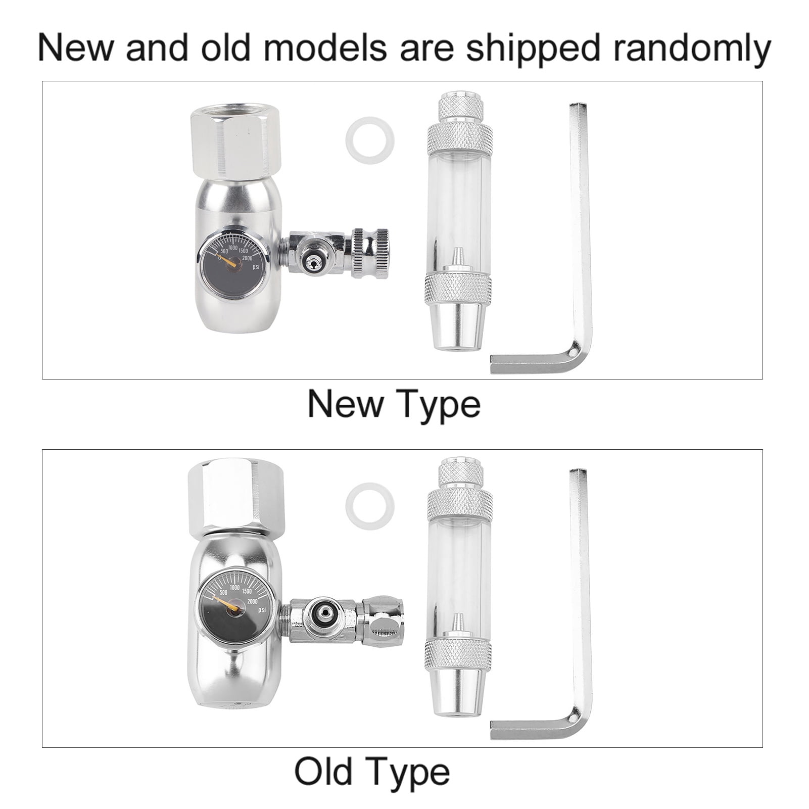 BIMZUC Aquarium CO2 Pressure Regulator with Check Valve and Bubble Counter, Precise CO2 Control Single Gauge for Fish Tank Plants, Silver (5.91 in / 15 cm)