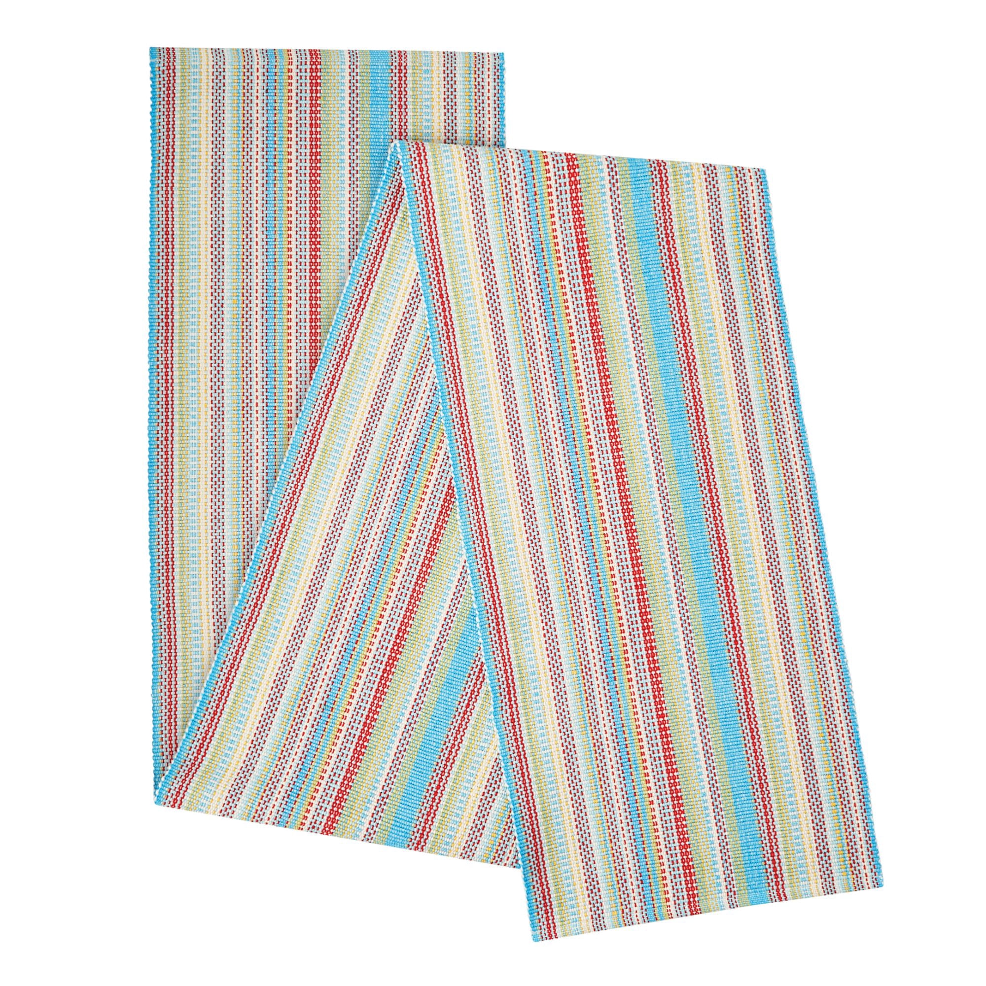 The Pioneer Woman Chunky Stripe Placemat, Table Runner, Napkin, and Napkin Ring Set, 13 Piece, Multi-color