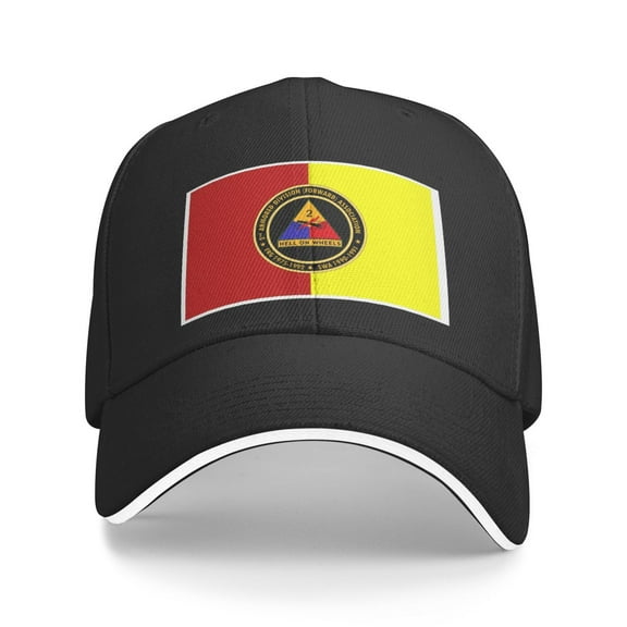 2nd Armored Division Unisex Adult Baseball Caps Adjustable Sandwich Cap Golf Dad Hat Trendy Trucker Hat
