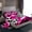 Hot Pink 03, variant on Homewish Leopard Cheetah Print Twin Sheet Sets for Kids, Zebra Stripes Twin Fitted Sheet, Black Pink Abstract Flat Sheet, Microfiber Bedroom Decor, 3 Pieces