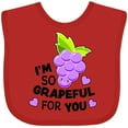 thumbnail image 3 of Inktastic Im So Grapeful for You with Cute Grapes Boys or Girls Baby Bib, 3 of 4