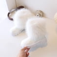 thumbnail image 6 of Babcutegg Girls Winter Short Boots Warm Fleece Lined British Style Kids Casual Comfy Princess Booties White Size 9 Toddler, 6 of 10