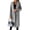 Light Grey, variant on Women's Midi Long Wool Coat Double Breasted Trench Coat Classic Notch Lapel Peacoat Fall Winter Overcoat
