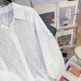 thumbnail image 4 of Tops de trabajo para mujer,Camiseta de verano de manga larga con cuello redondo para mujer, corte cómodo e informal, mezcla de algodón suave, largo regular para usar en casa, sopatenor, 4 of 8
