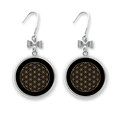 thumbnail image 1 of Forme Géométrie Cercle Totem Arc Boucles d'Oreilles Goutte Clou Crochet Percé, 1 of 3