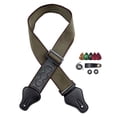 thumbnail image 4 of Correa de guitarra acústica, con púa, extremo de cuero PU alargado cómodo, correas de hombro ajustables para guitarra, cinturones para ukelele Verde Baoblaze correa de bajo, 4 of 8