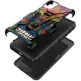 thumbnail image 3 of DALUX V Hybrid Kickstand Holster Phone Case Compatible with Cricket Dream 5G / Innovate 5G / AT&T Radiant Max 5G (2021) - Colorful Skull Festival, 3 of 3