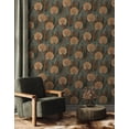 thumbnail image 3 of Beige Bold Metallic Leaf Tropical Wallpaper R8368, 3 of 4