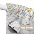 thumbnail image 4 of Easter Eggs Swag Valances for Windows, Kitchen Window Curtains Over Sink, Spring Daisy Eucalyptus Leaves Gray Wooden Window Treatment Curtains for Living Room/Bedroom Curtains 2 Panel Sets 36"x45", 4 of 8