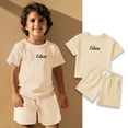 thumbnail image 2 of DIY Embroidery Set for Children's Names Summer Small and Medium Sized Children's Set Girls' Set Children's Short Sleeved Shorts Solid Color Personalization (6M 6Y) Fall Clothes Toddler Boy Track Suit, 2 of 8