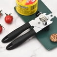 thumbnail image 4 of Abridor de Latas, Manual de Acero Inoxidable Resistente con Borde Liso, Abridor de Latas y Abridores de Botellas, Mango Suave y Cómodo, Perilla Giratoria de Mano de Gran Tamaño, Herramienta de Cocina Multifuncional, Negro, 4 of 6