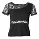 thumbnail image 1 of Top de Baile para Mujer Jinwen Encaje Tango Rhythm Rumba Negro L, 1 of 8