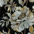 thumbnail image 5 of Creowell Black Gold Floral Shower Curtain, Black Flowers Bathroom Shower Curtain, Fabric Waterproof Shower Curtain with White, 5 of 7
