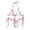 b-White, variant on Womens 2 Piece Bikini Sets Halter Triangle Colorblock Striped Swimsuits Gingham Tie Back High Cut Bathing Suit,White M