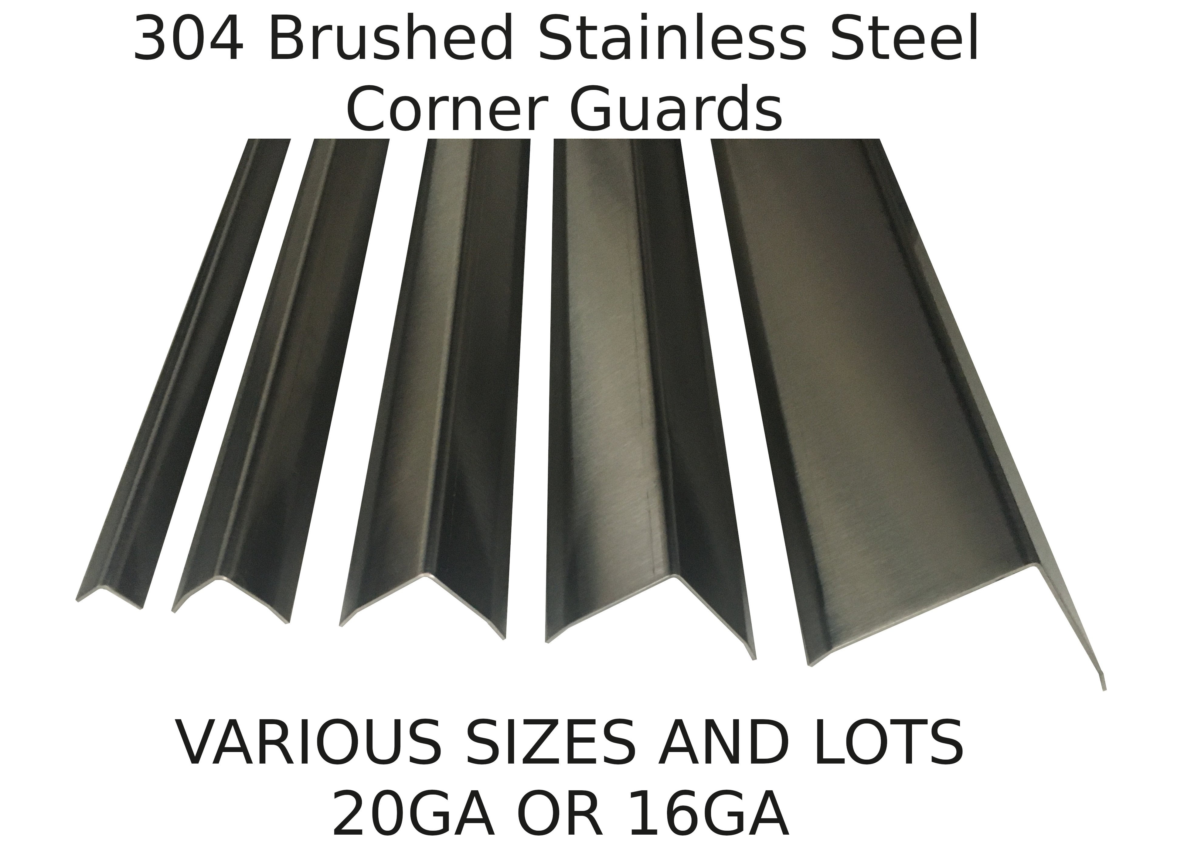 1x1x48 Stainless Steel Corner Guard Angle 20ga 90 Degree Edge Trim 