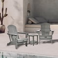 thumbnail image 4 of 2-Tier Storage Adirondack Side Table,Easy Maintenance & Weather Resistant,HDPE End Tables for Patio Porch Backyard Indoor(Grey), 4 of 6