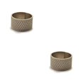 thumbnail image 1 of Kearding Anillo de dedal de protección para la yema del dedo, de trabajo manual hecha a mano, manualidades, bordado ajustable, accesorios para Plata Gruesa METRO 2Conjunto, 1 of 6