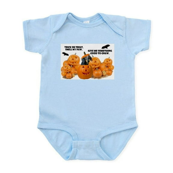 CafePress - Dachshund Halloween (Black & Tan) Infant Bodysuit - Baby Light Bodysuit, Size Newborn - 24 Months