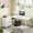 White, variant on Fnova 53.15" L-shaped Computer Desk with 3 Drawers, Wood Tabletop, Metal Frame Office Desk, Brown
