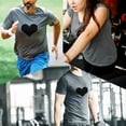 thumbnail image 6 of Coolnut Men's T Shirt Odor Protection Short, Beautiful Heart Mens Short Sleeve Tees, Grey Crew-Neck Casual Tee Shirts, S, 6 of 6