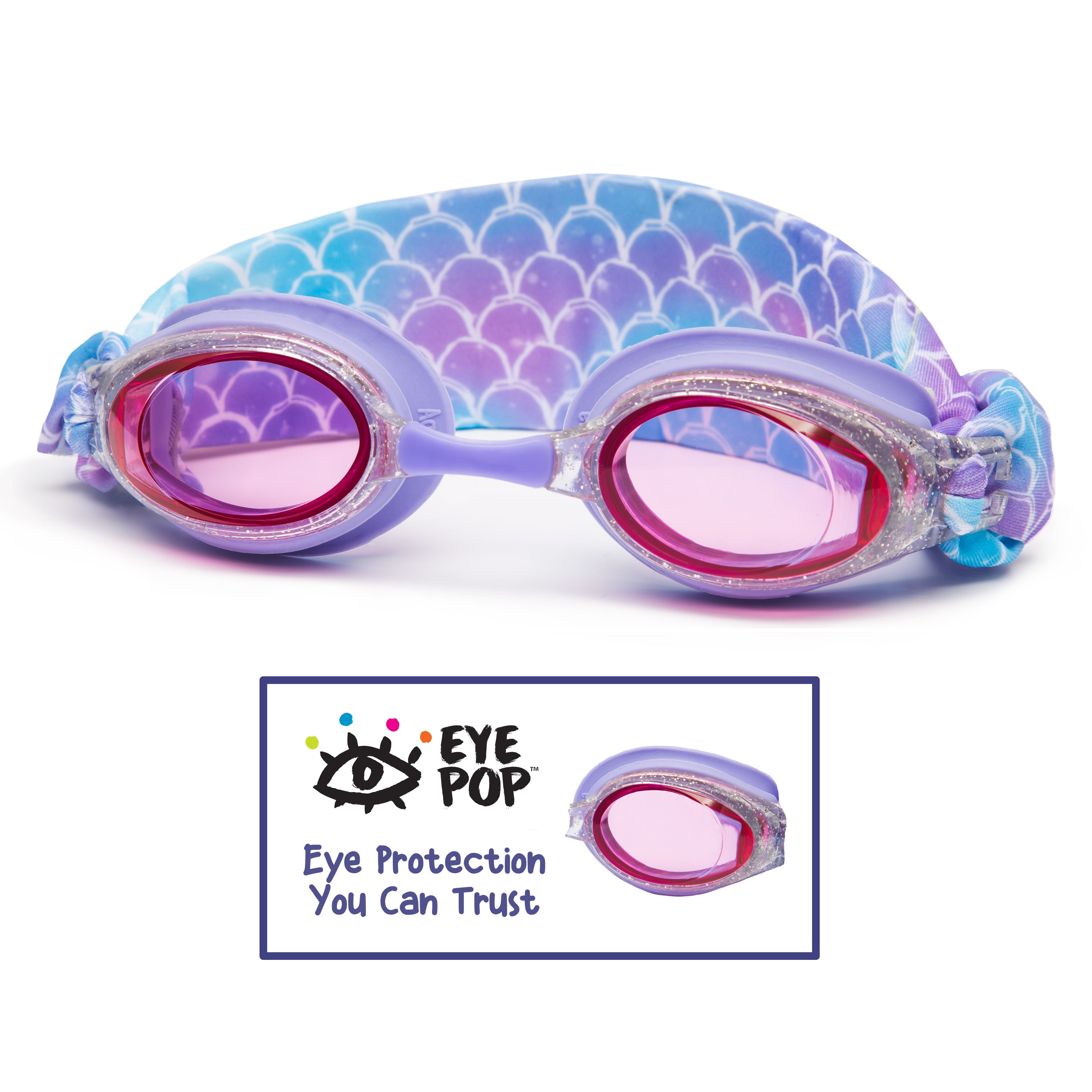 Institut galdeblæren Almindeligt Eye Pop Purple and Blue Swimming Sport Goggles - Walmart.com