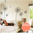 thumbnail image 6 of Black Dandelion Wall Sticker, DIY Home Decor PVC Wall Art Decal, Large Peel-and-Stick Removable Black Floral Mural, for Living Room Bedroom Nursery, 120cm x 80cm, 6 of 8