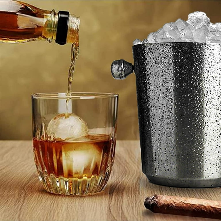 Ice Cube Tray Balls,Round Ice Ball Maker Mold for Freezer,Sphere Ice Cube  Tray Making 1.2in X 66PCS Circle Ice Chilling Cocktail Whiskey Tea Coffee  (2 Trays, NO Bucket included) 