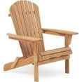 thumbnail image 3 of Leumius 2PCS Outdoor Folding Adironadack Chair, Outdoor Patio Furniture Chair, Brown, 3 of 6