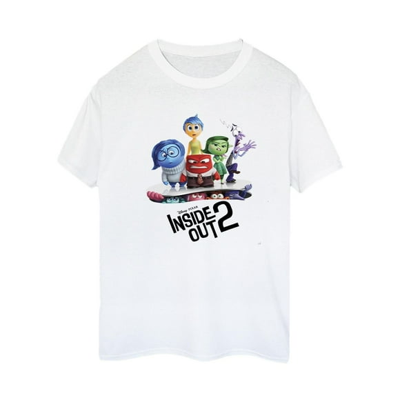Inside Out 2 Womens Poster Cotton Boyfriend T-Shirt