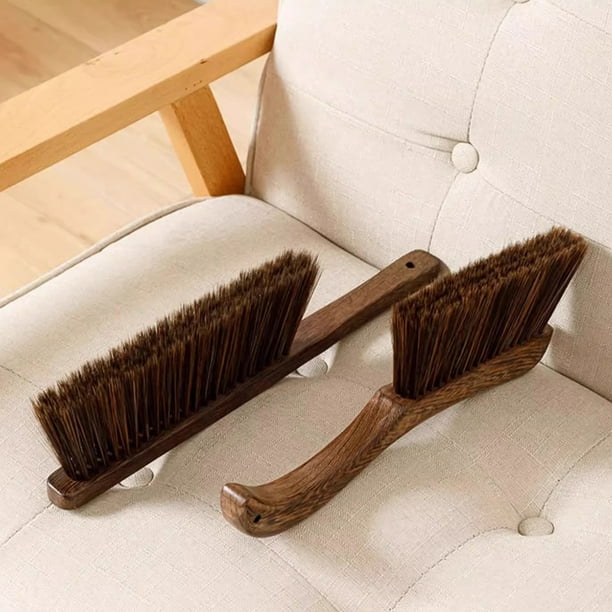 Fiudx Cepillo con Mango de Madera, Cerdas Suaves para Eliminar La Suciedad, Diseño Ergonómico para Un Uso Cómodo, Práctico Orificio para Colgar, Limpieza Profunda de Esquinas, Dormitorio, Sala de Est