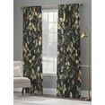 thumbnail image 4 of Branches Green Leaves Sheer Curtains 96 Inch Length 2 Panels Set, Vintage Botanical Forest Voile Window Treatment Semi Sheer Long Curtains Drapes for Bedroom/Living Room/Kitchen 52"x96"x2, 4 of 7